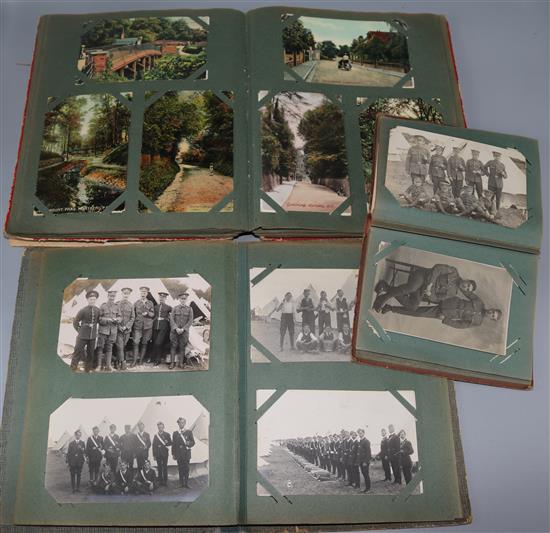6 postcard albums and 1 photo album